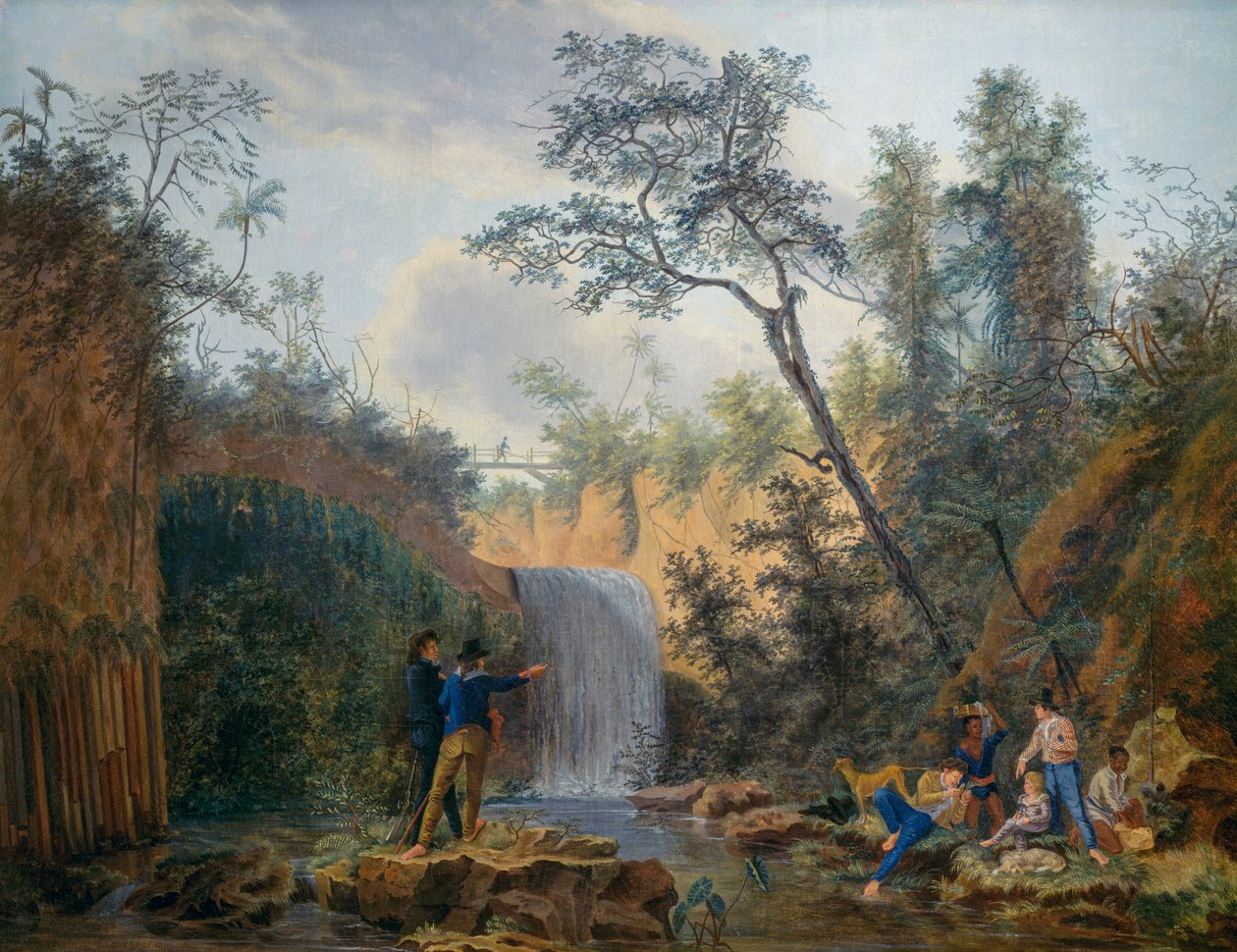 Fransk botanisk expedition till Amerika, olja på duk av Nicolas-Didier Boguet (1755-1839) av Nicolas Didier Boguet