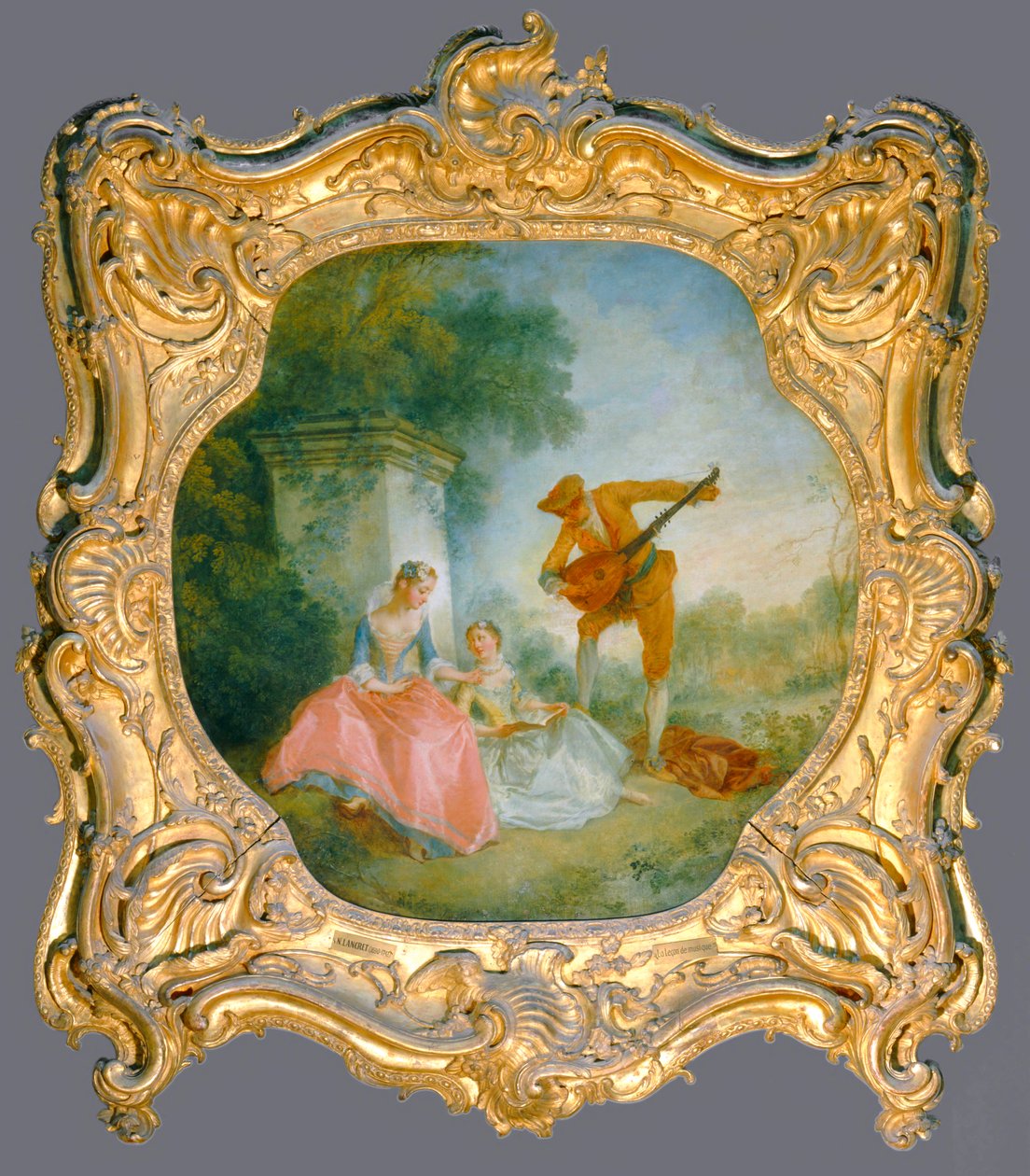 La lecon de musique - Musiklektionen ... av Nicolas (attr. to) Lancret