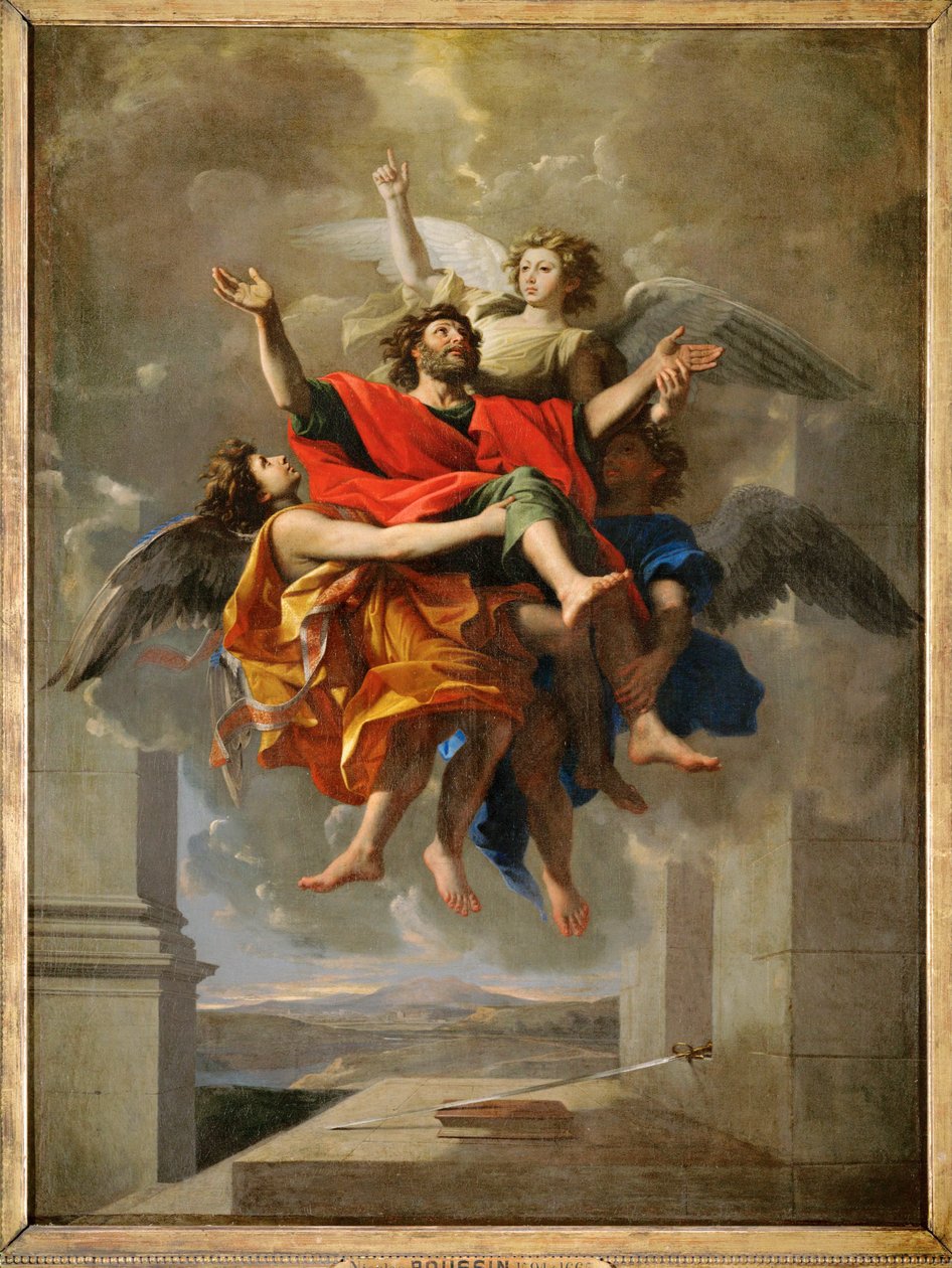 Le ravissement de saint Paul - Sankt Paulus apoteos ... av Nicolas (attr.to) Poussin