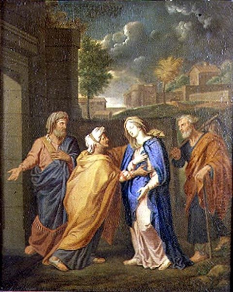 Jungfrun, St. John och St. Anne av Nicolas (circle of) Poussin