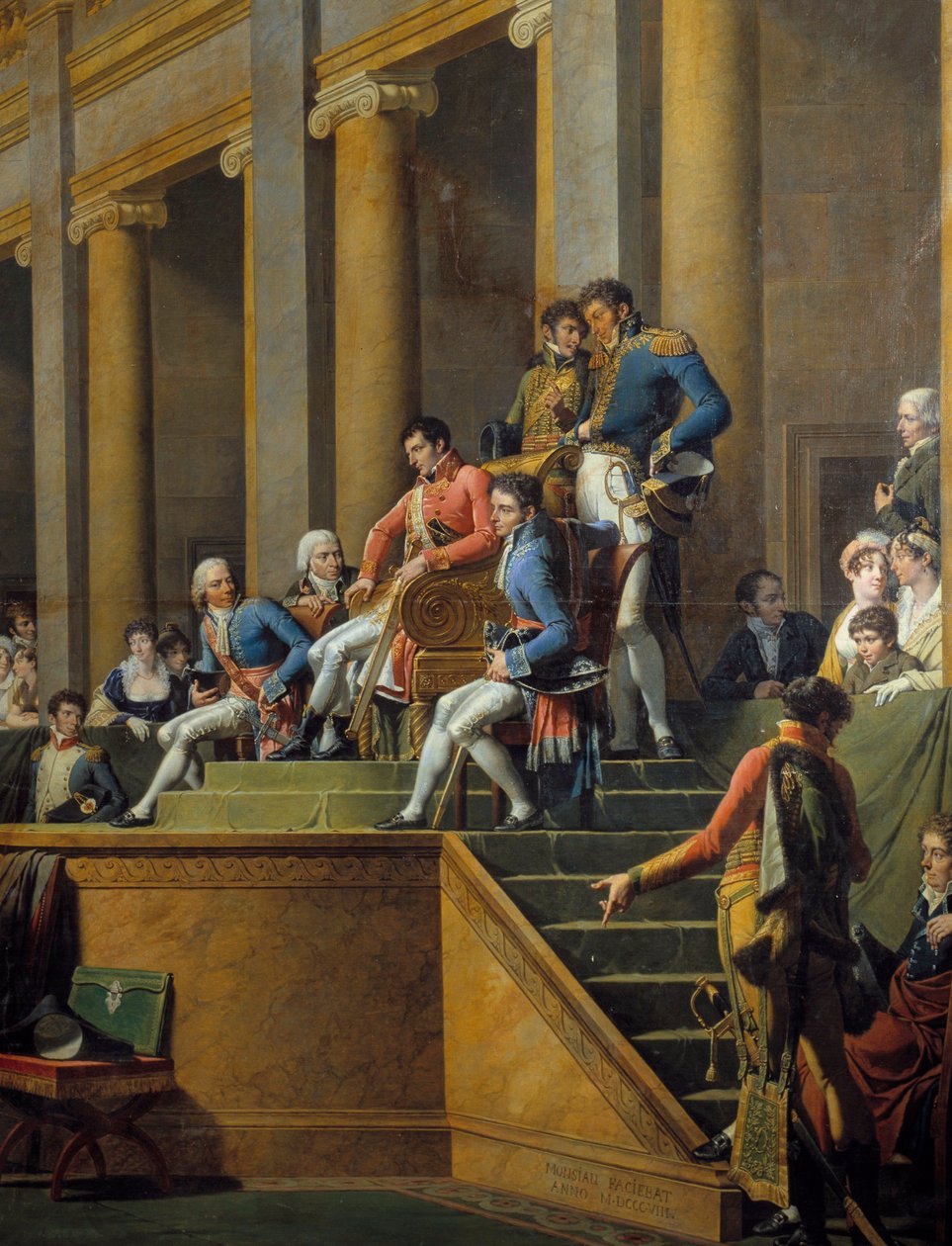 Detalj av konsulatet för republiken Cisalpine samlat i comitia i Lyon av Nicolas Andre Monsiau