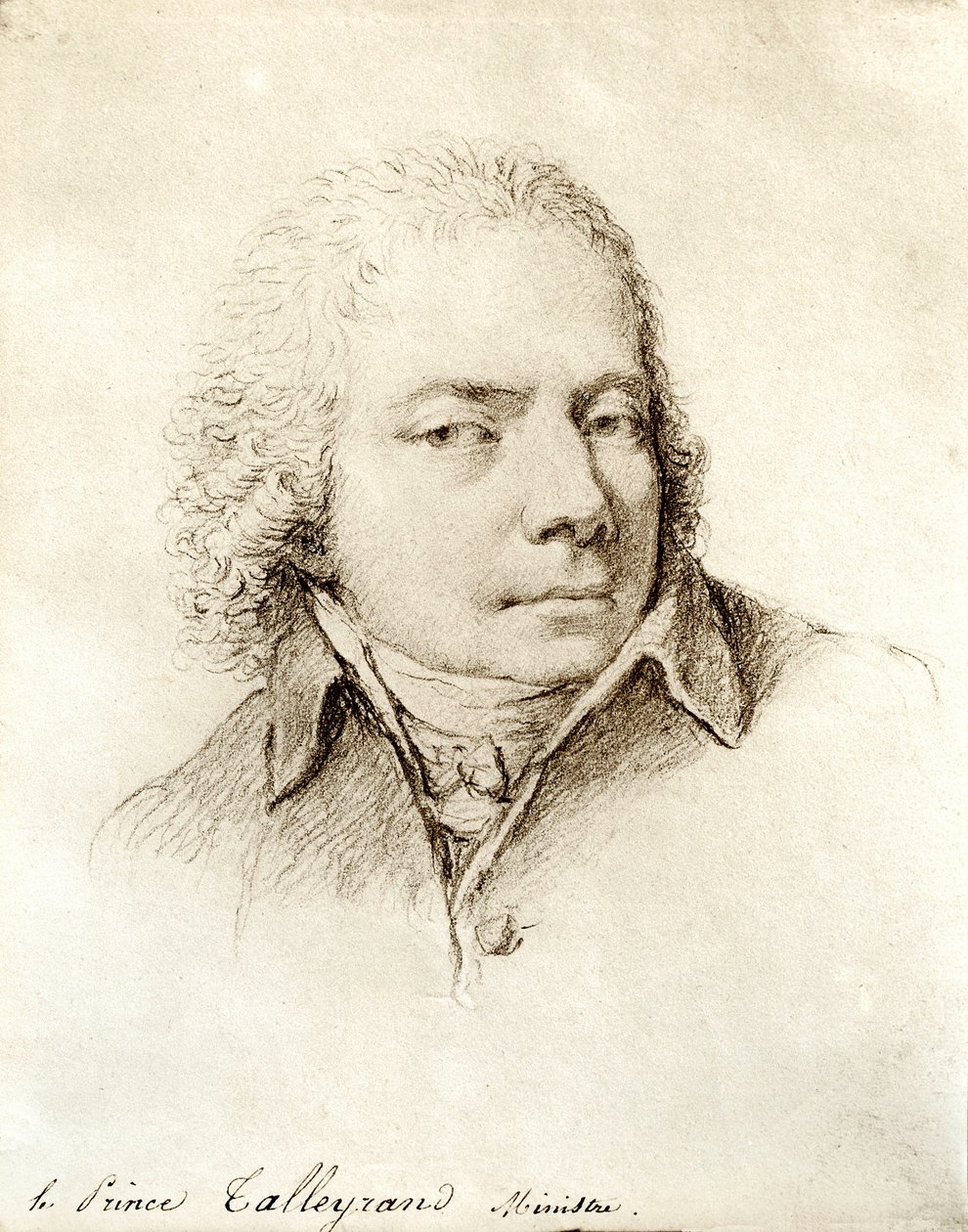 Porträtt av den franske politikern Charles Maurice de Talleyrand Perigord (eller Talleyrand-Perigord av Nicolas Andre Monsiau