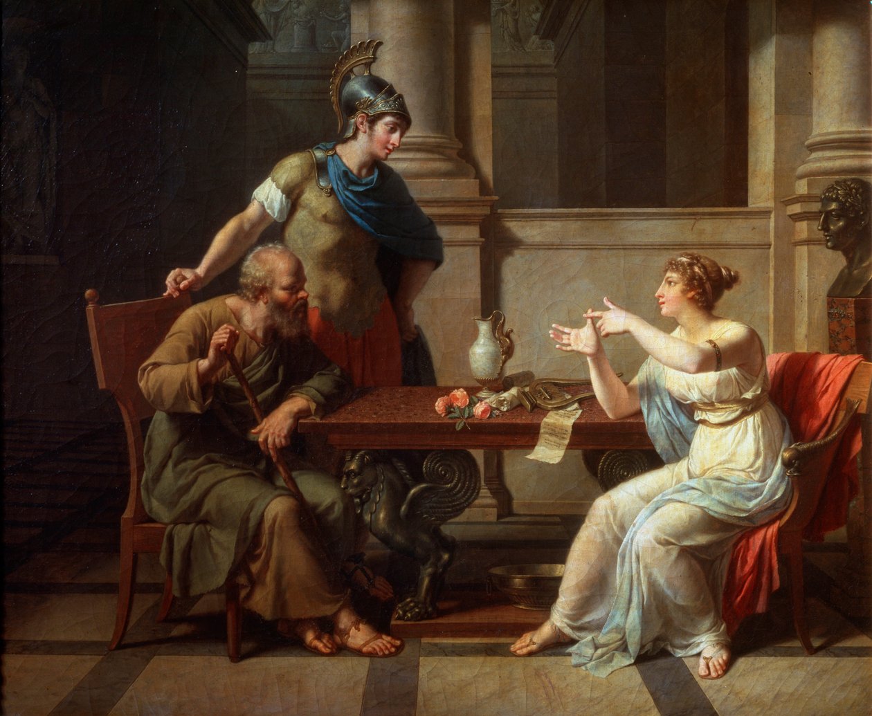 Sokrates och Alkibiades i Aspasia, 1801. av Nicolas Andre Monsiau