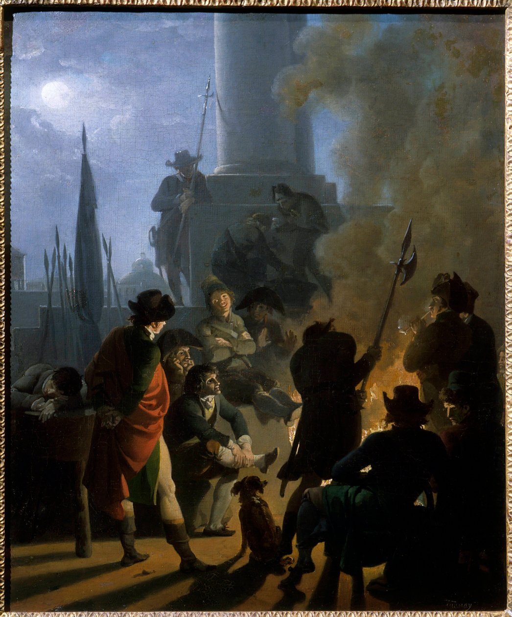 En revolutionär bivack från 1789 Målning av Nicolas Taunay (1755-1830) av Nicolas Antoine Taunay
