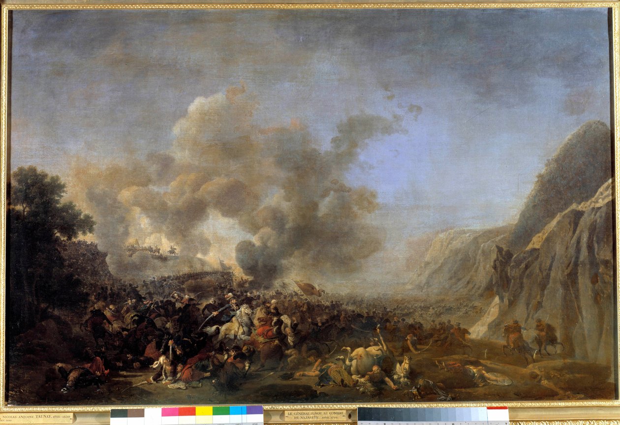 Kampanj (expedition) av Egypten (1798-1801): "" Slaget vid Nasaret, 1799-04-08, segern vunnen av general Jean Andoche Junot (Jean-Andoche), hertig av Abrantes (1771-1813)"" Målning av Nicolas Taunay (1755-1830) 1800-talet sön. 0,92x1,39 m versailles, musa av Nicolas Antoine Taunay