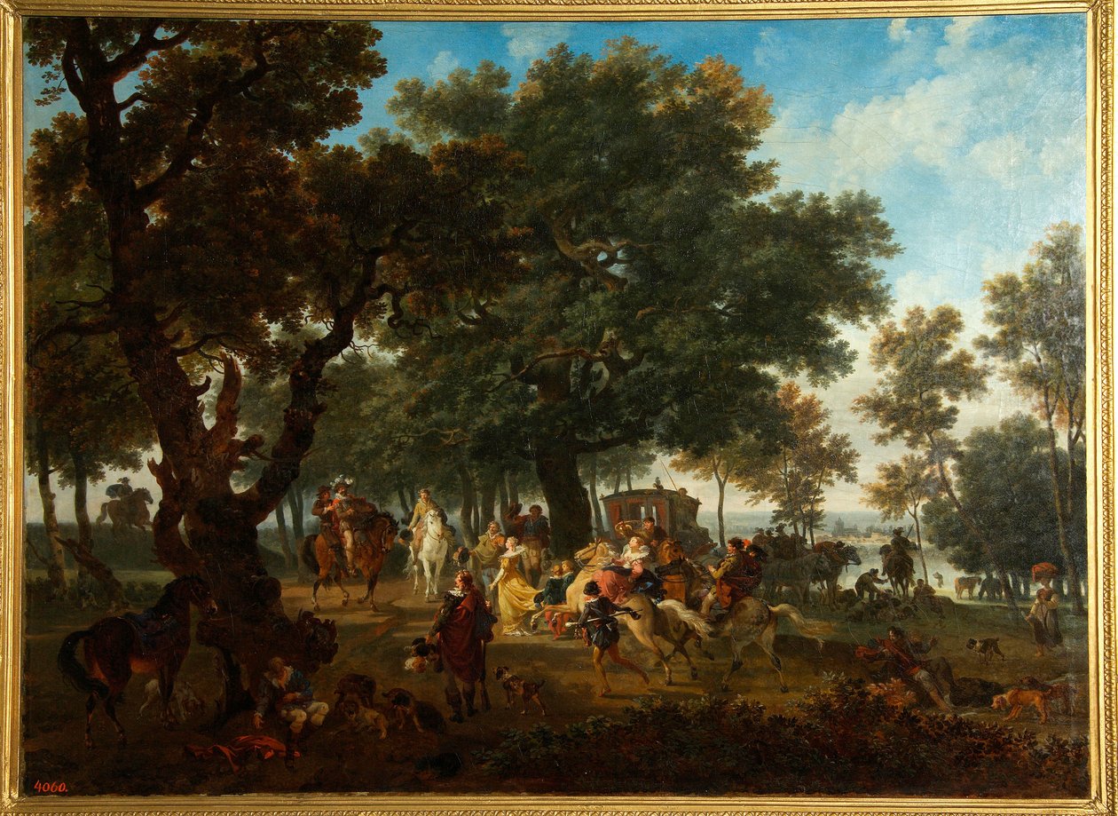 ""Jaktfest av kungen av Frankrike Henri IV (1553-1610) och hans svit"" (Henri IV och hans svitjakt) Målning av Nicolas Antoine Taunay (1755-1830) av Nicolas Antoine Taunay