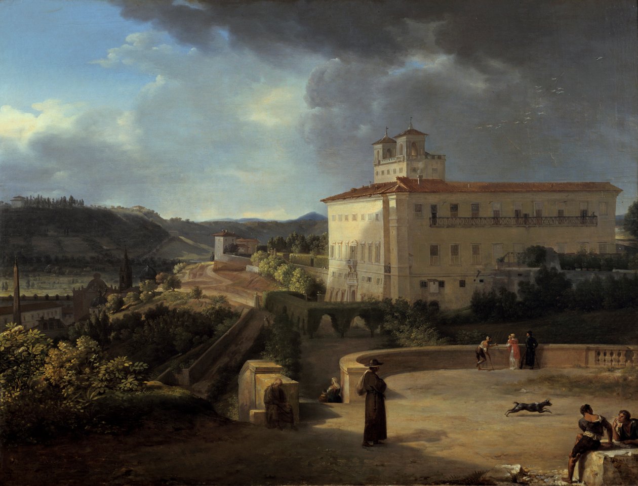 Utsikt över Villa Medicis, Rom, 1815 av Nicolas Antoine Taunay