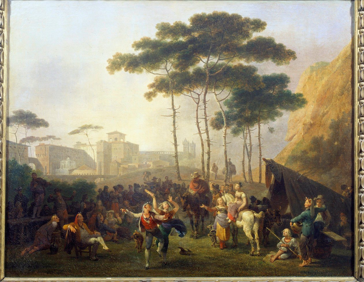 Bydansmålning av Nicolas Taunay (1755-1830) Reims från 1800-talet, Musee des Beaux Arts av Nicolas Antoine Taunay