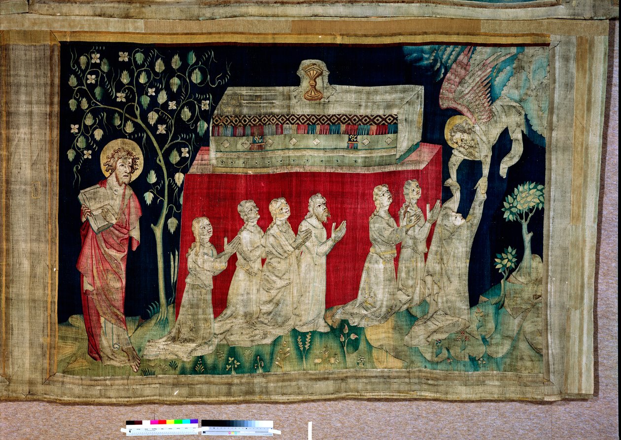 Apokalypstapet, kartonger av målaren Hennequin de Bruges, Nicolas Bataille verkstad. Nr 13, Femte inseglet: Martyrernas själar av Nicolas Bataille
