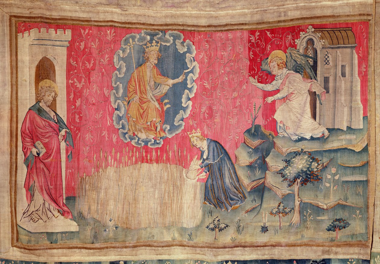De utvaldas skörd, från Apocalypse Tapestry of Angers, 1373-87 (gobeläng) av Nicolas Bataille