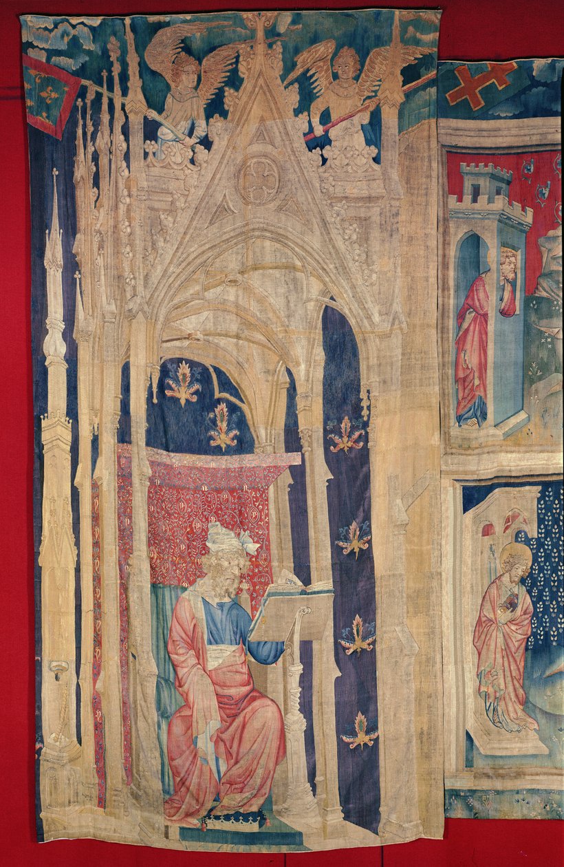 The Reader, från Apocalypse Tapestry of Angers, 1373-87 (gobeläng) av Nicolas Bataille