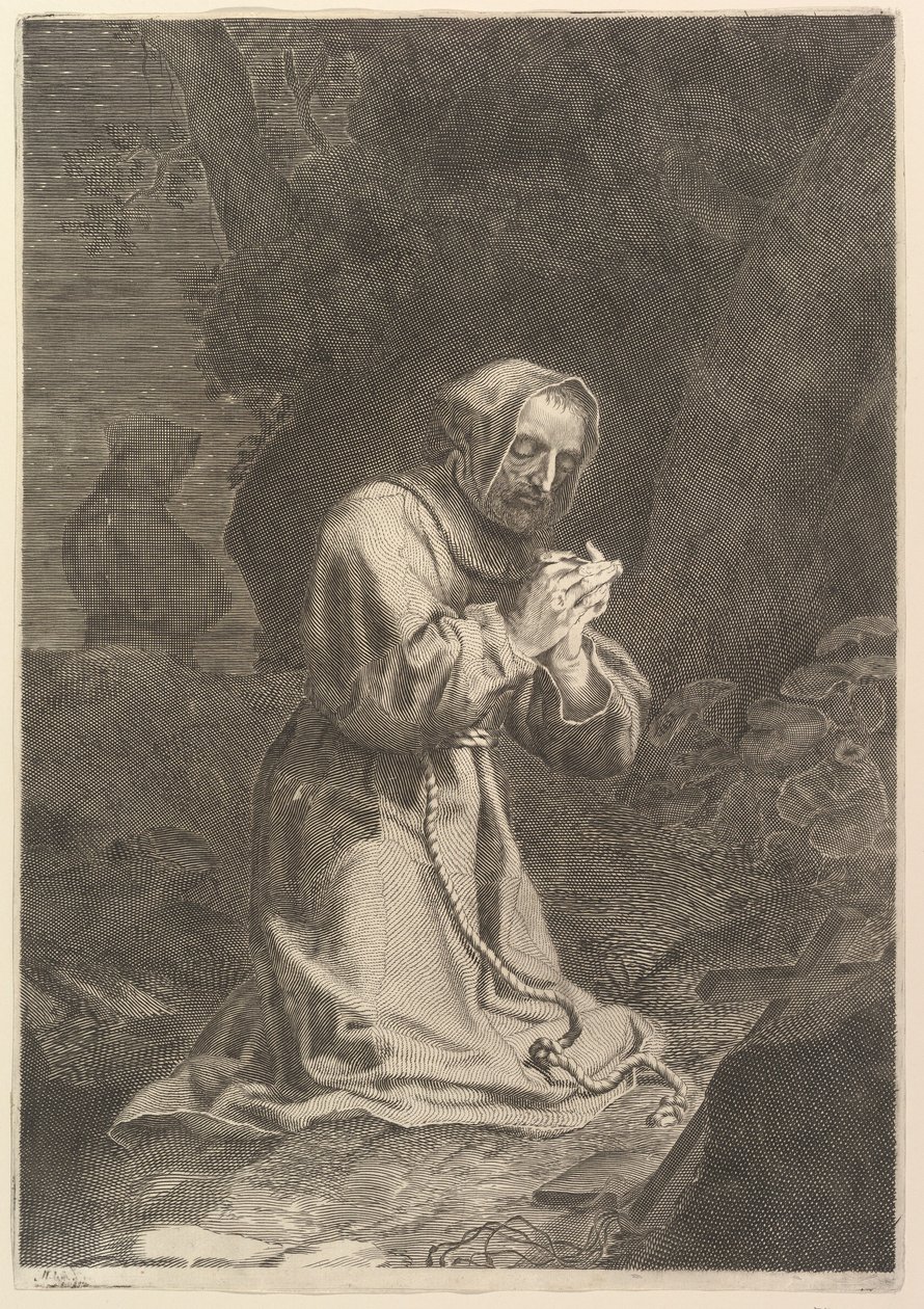 St Francis av Assisi. av Nicolas Bazin