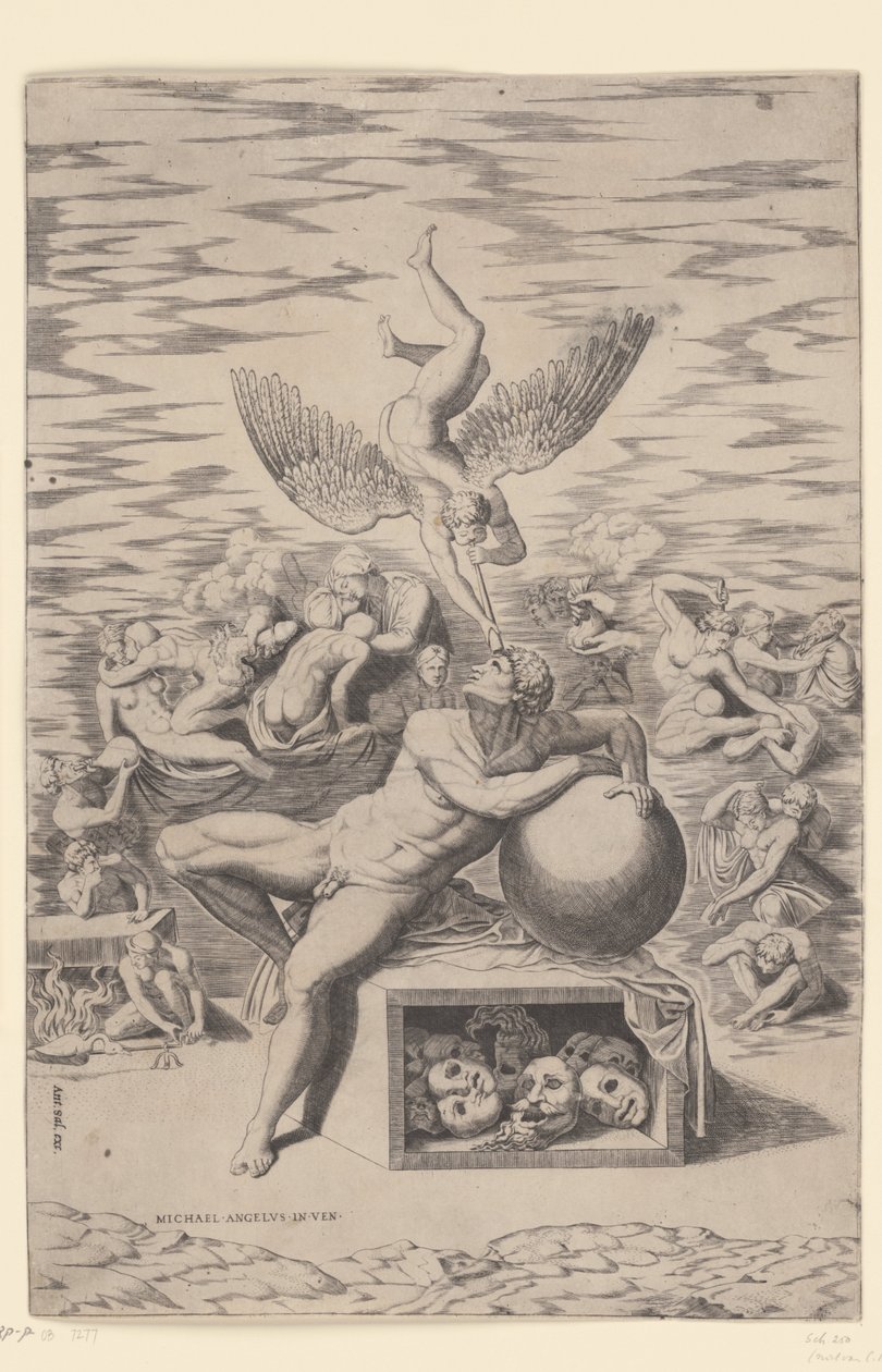 Drömmen av Nicolas Beatrizet (attributed to)
