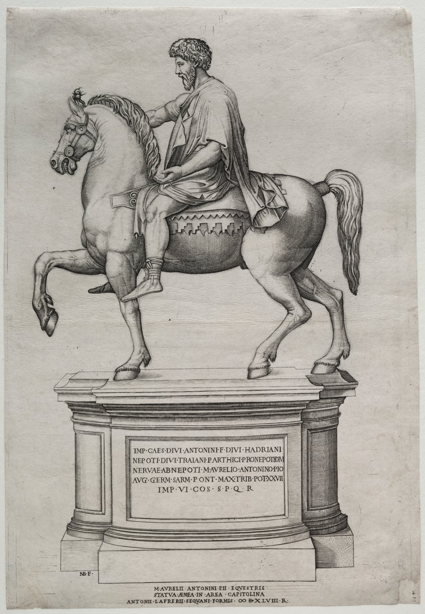 Ryttarstaty av Marcus Aurelius av Nicolas Beatrizet