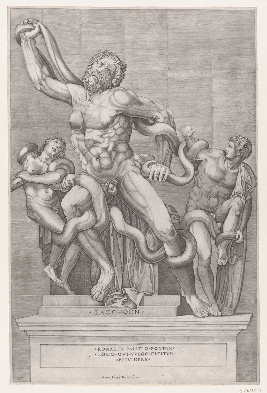 Mirror of Roman Magnificence: Laocoon, 1500-talet., 1500-talet. av Nicolas Beatrizet