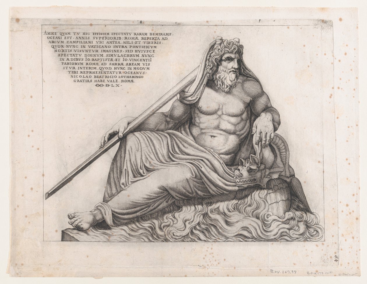 Mirror of Roman Magnificence: The Ocean God, 1560., 1560. av Nicolas Beatrizet