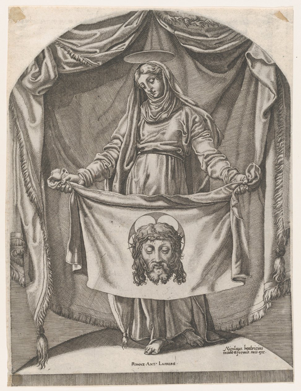 S:ta Veronica med Sudarium, efter Michelangelo, 1540-66., 1540-66. av Nicolas Beatrizet