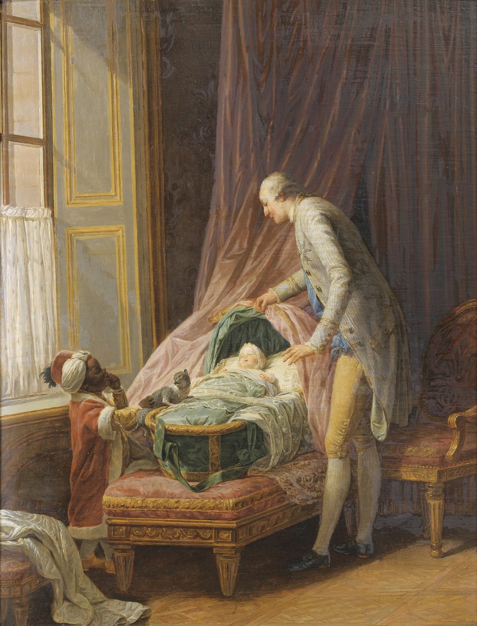Louis Philippe Joseph dOrléans 1747-1793, vid vaggan, 1774 av Nicolas Bernard Lepicie