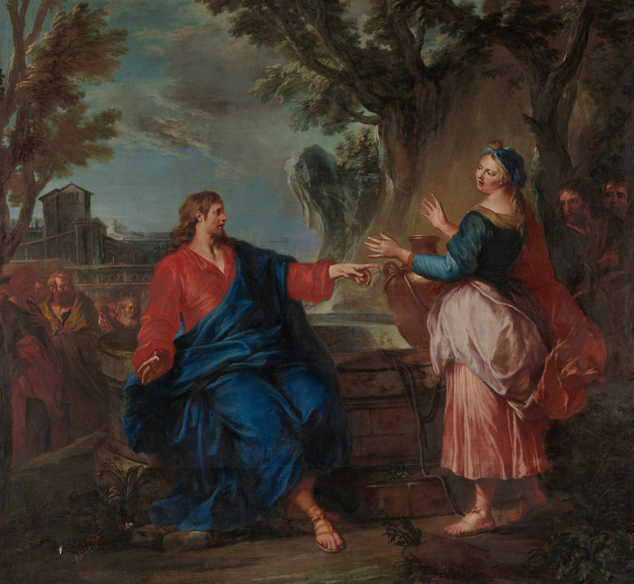 Kristus och den samariska kvinnan av Nicolas Bertin