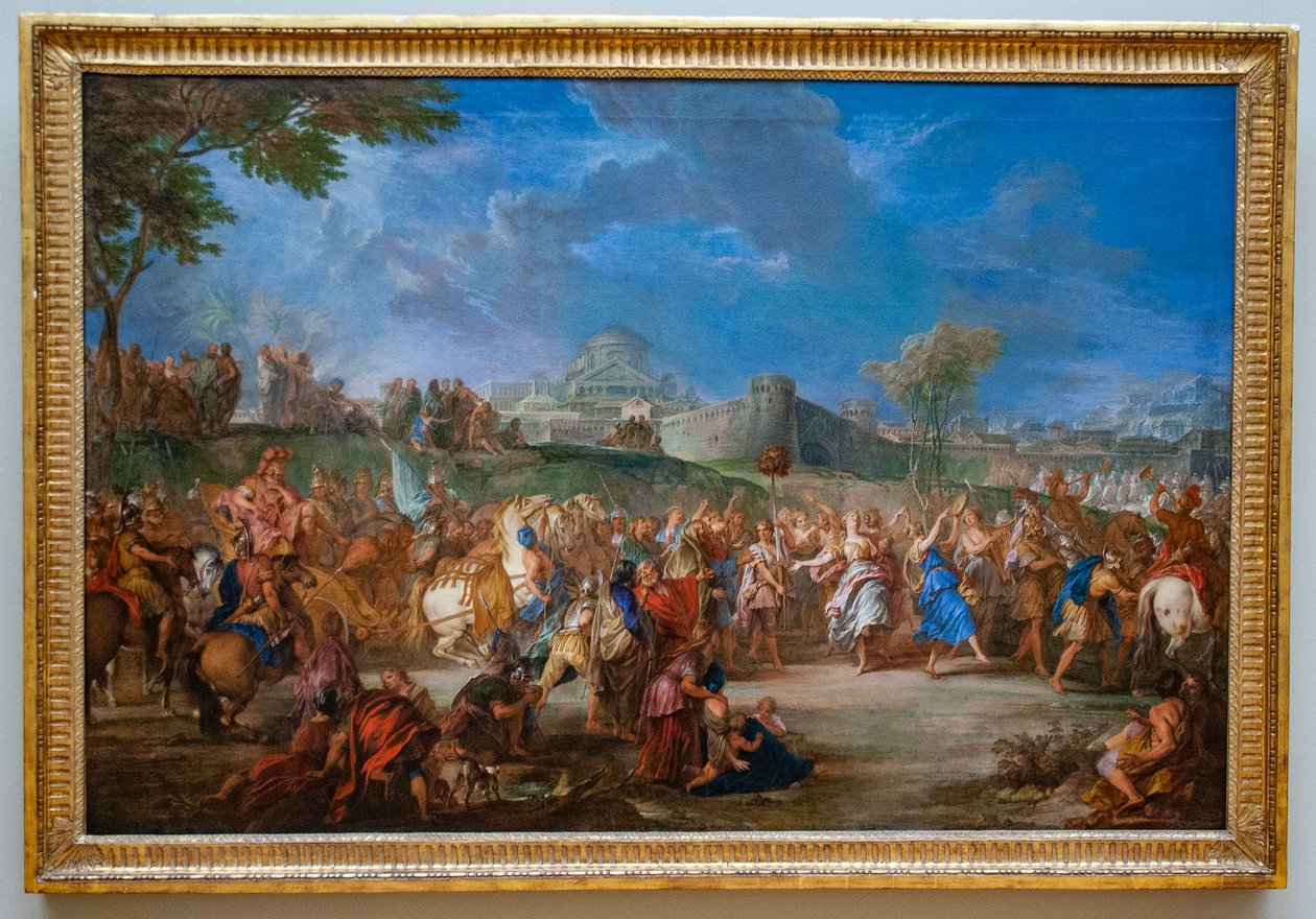Franska:  Le Triomphe de David
Ryska: "Davids triumf" av Nicolas Bertin