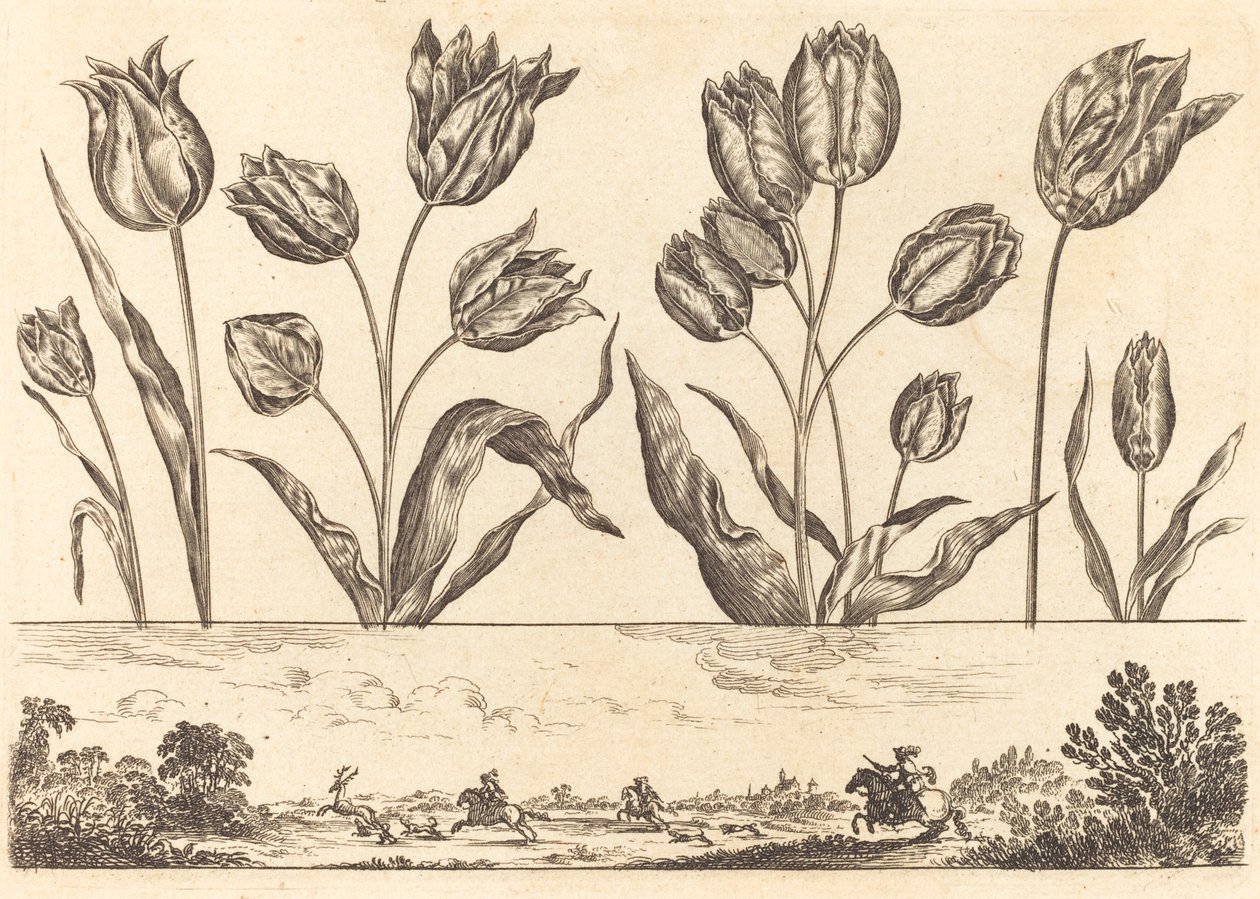 Blomstertryck nr.12 av Nicolas Cochin after Balthasar Moncornet