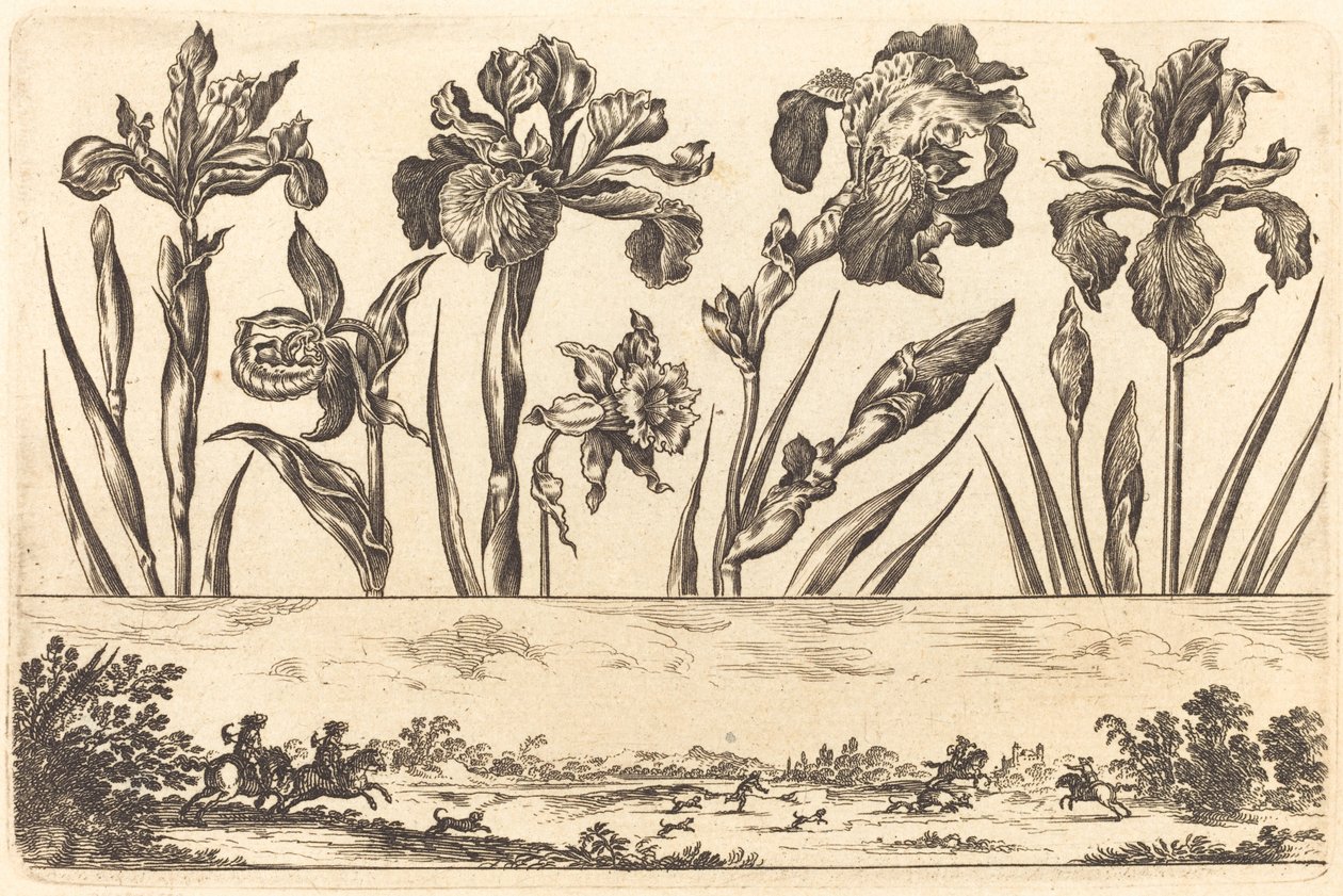 Blomstertryck nr.3 av Nicolas Cochin after Balthasar Moncornet