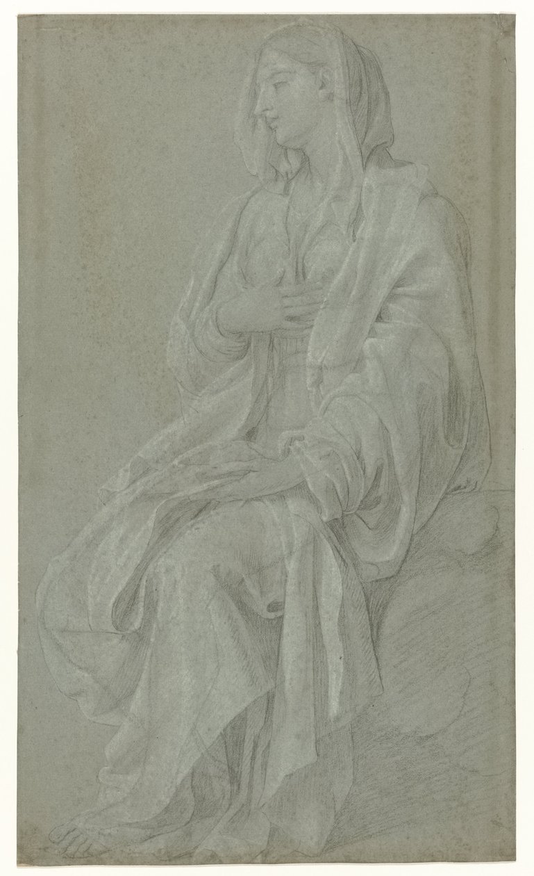 Sittande Madonna av Nicolas Colombel