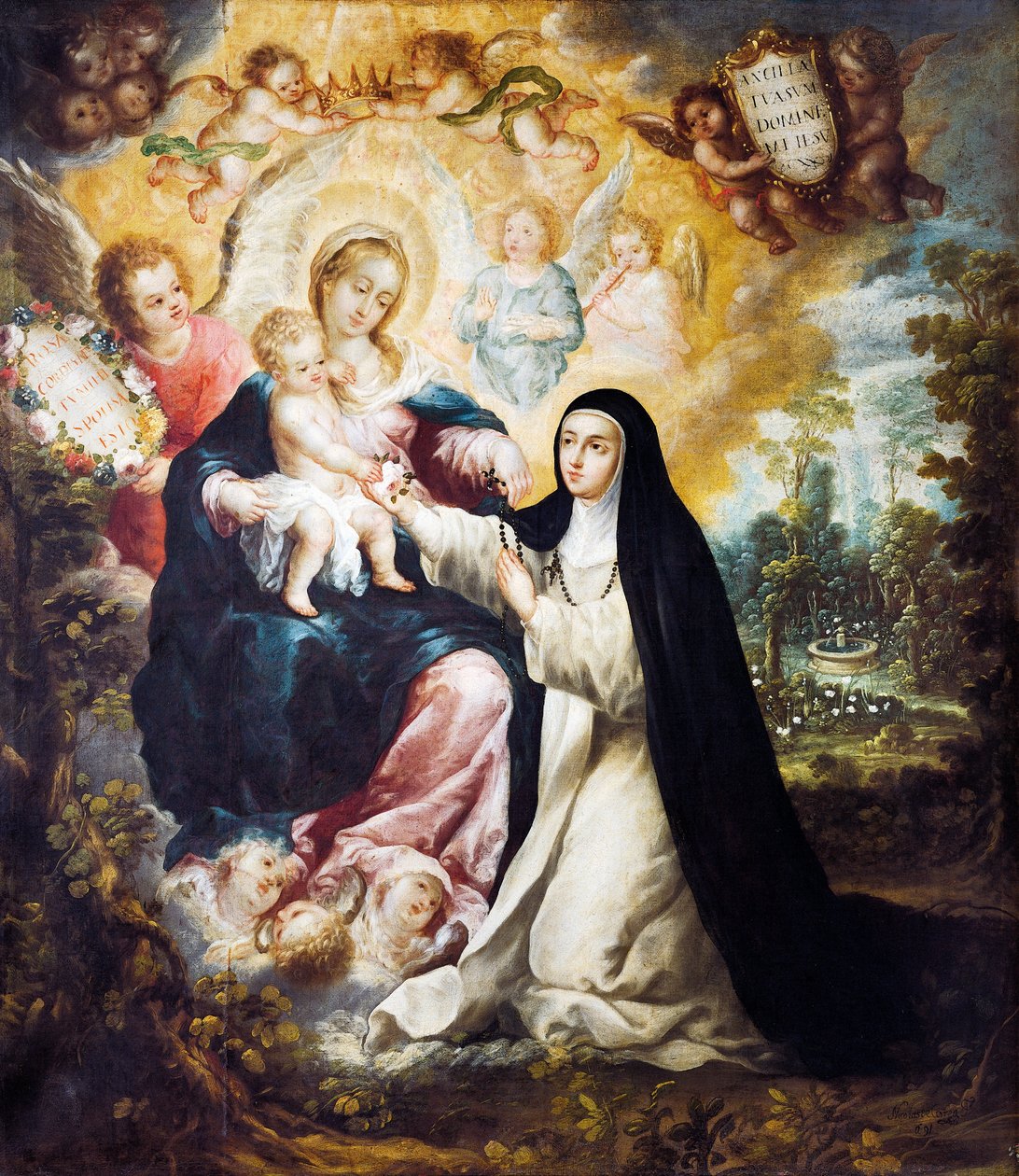 Mystisk bröllop av Saint Rose of Lima av Nicolás Correa