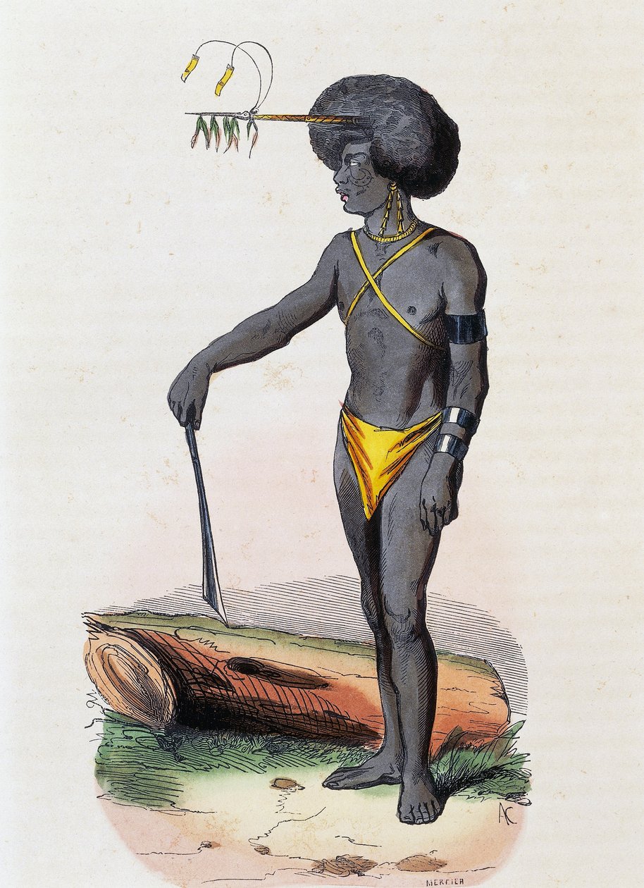 Papuaner från Porto Dory (Nya Guinea) av Nicolas Dally