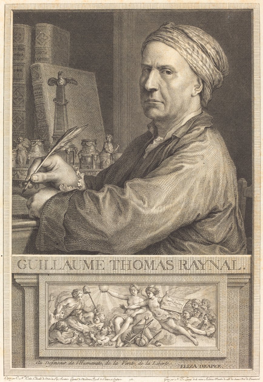 Guillaume Thomas Raynal av Nicolas Delaunay after Charles Nicolas Cochin II