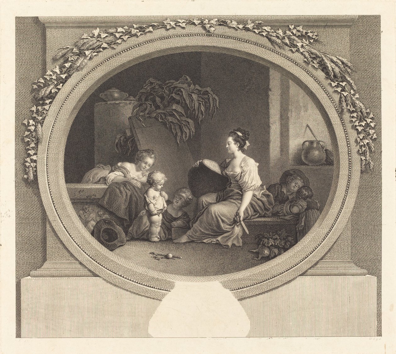 Så snälla säg av Nicolas Delaunay after Jean Honoré Fragonard