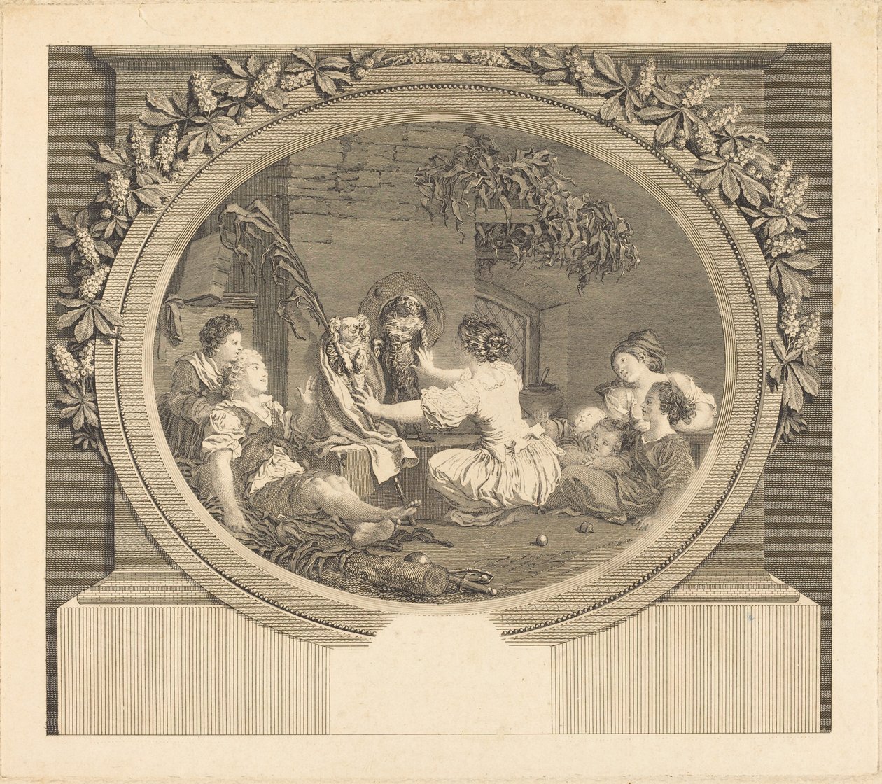 Utbildning är allt av Nicolas Delaunay after Jean Honoré Fragonard