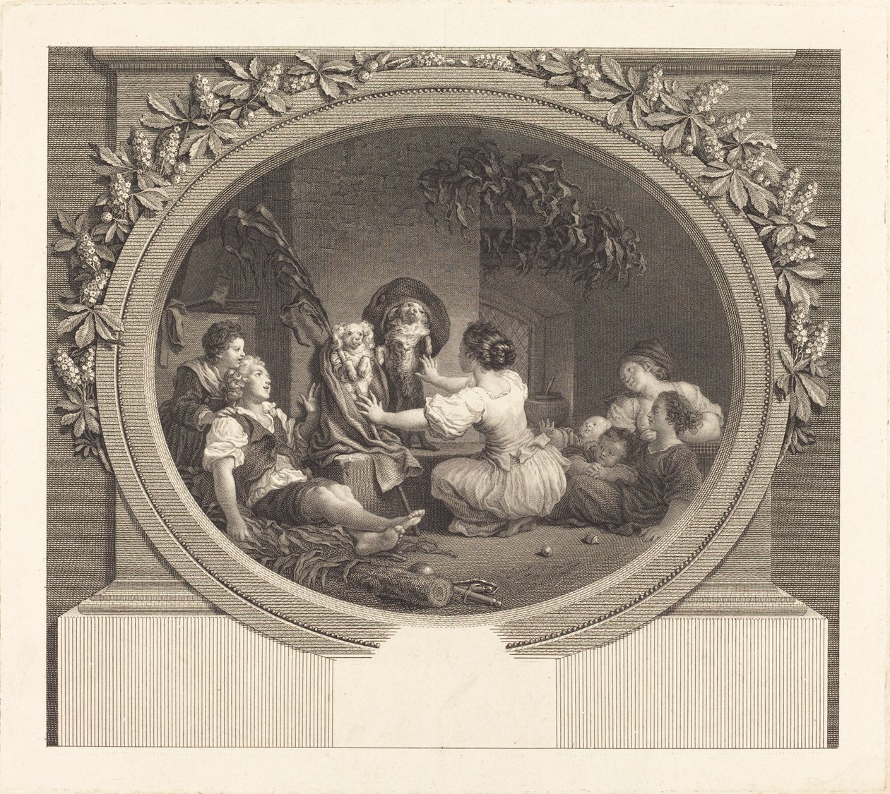 Utbildning är allt av Nicolas Delaunay after Jean Honoré Fragonard