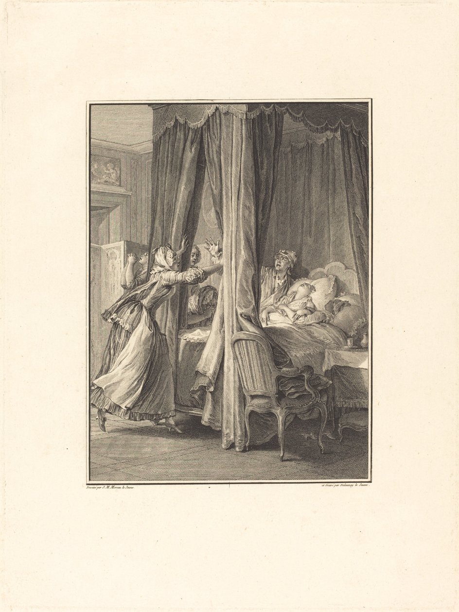 Julies död av Nicolas Delaunay after Jean Michel Moreau