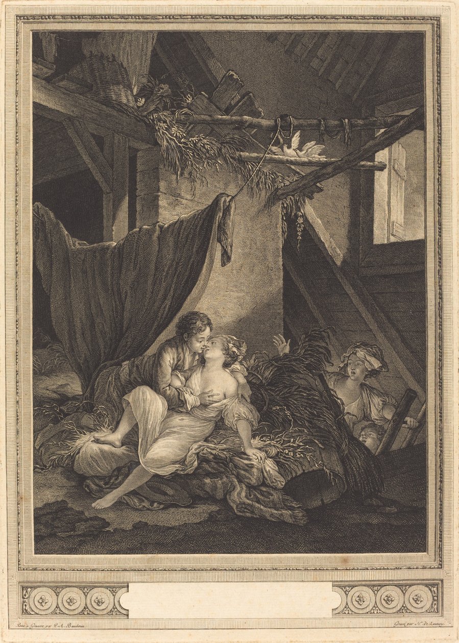 Sen vård av Nicolas Delaunay after Pierre Antoine Baudouin