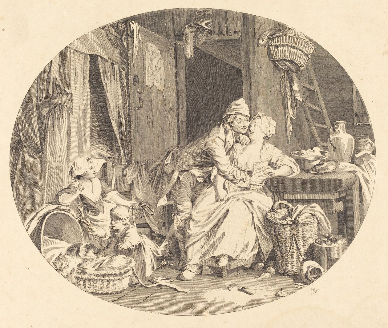 Byns lycka av Nicolas Delaunay after Sigmund Freudenberger