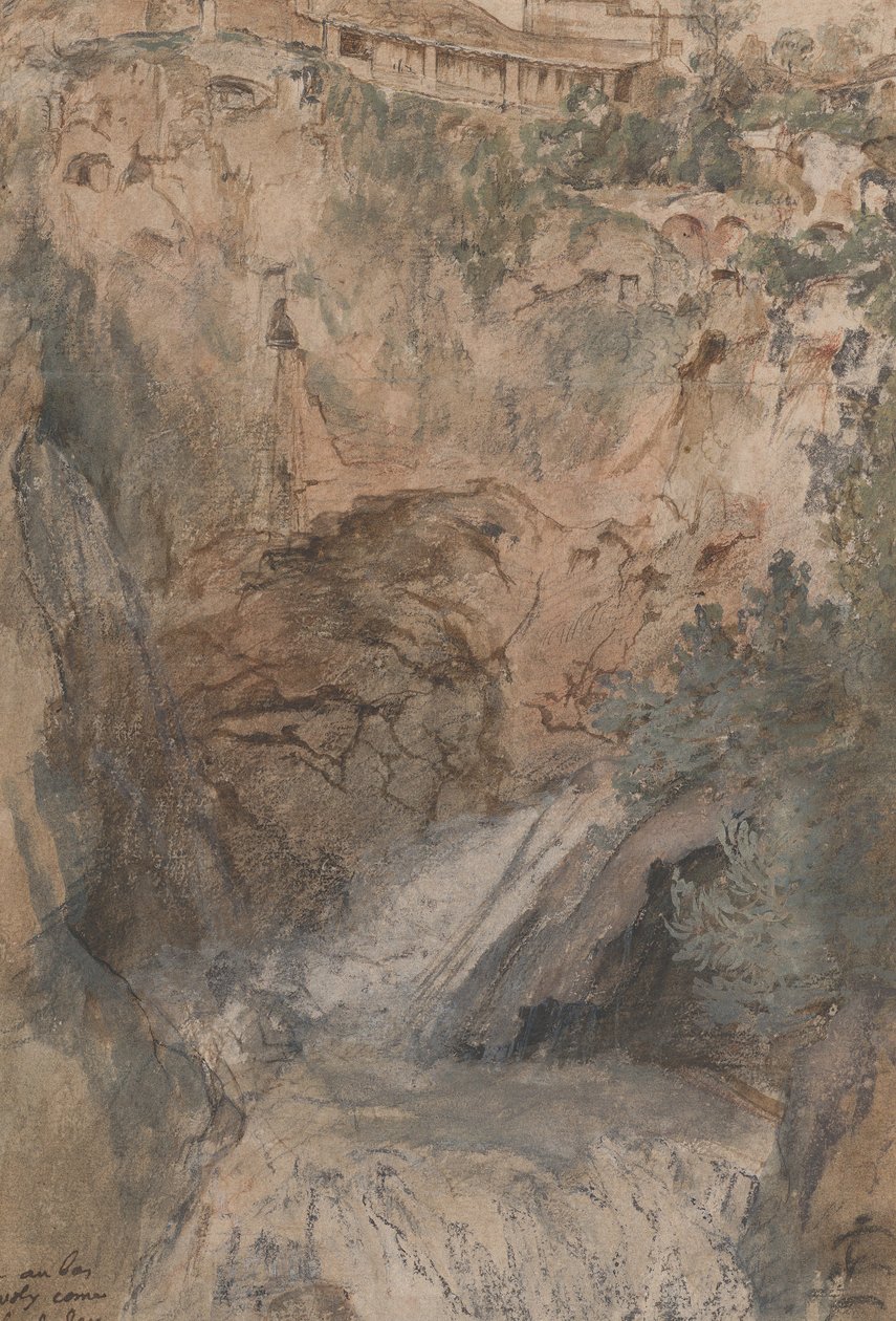 Utsikt över kaskaderna vid Tivoli, ca.1724-33. av Nicolas Delobel