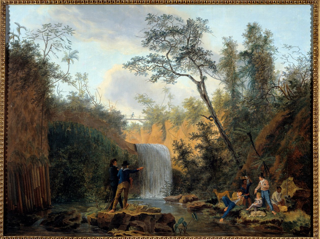 Expedition av en botaniker i Sydamerika Målning av Nicolas Didier Boguet (1755-1839) 1700-talets La Rochelle, Musee du Nouveau Monde av Nicolas Didier Boguet