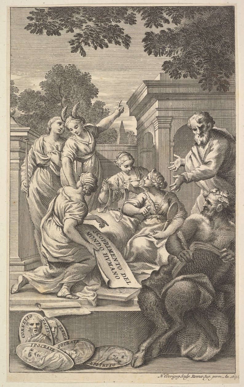 Allegorisk komposition för att fira humaniora, 1695. av Nicolas Dorigny