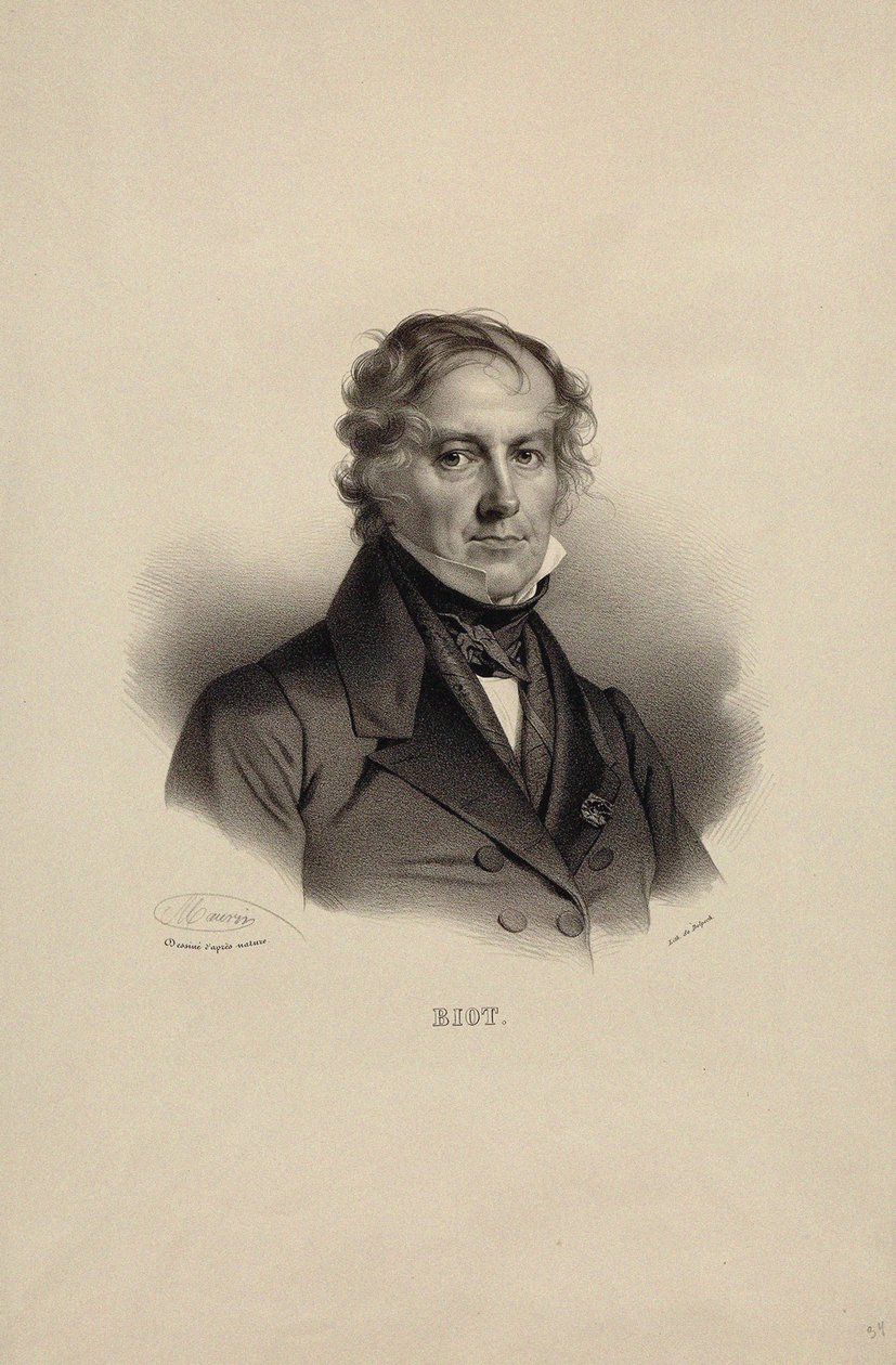 Porträtt av Jean Baptiste Biot 1774-1862. av Nicolas Eustache Maurin