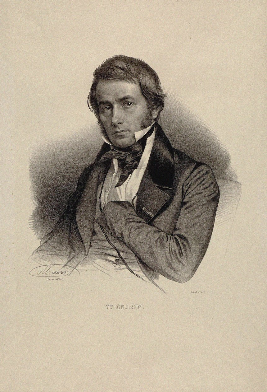 Porträtt av filosofen Victor Cousin 1792-1867. av Nicolas Eustache Maurin