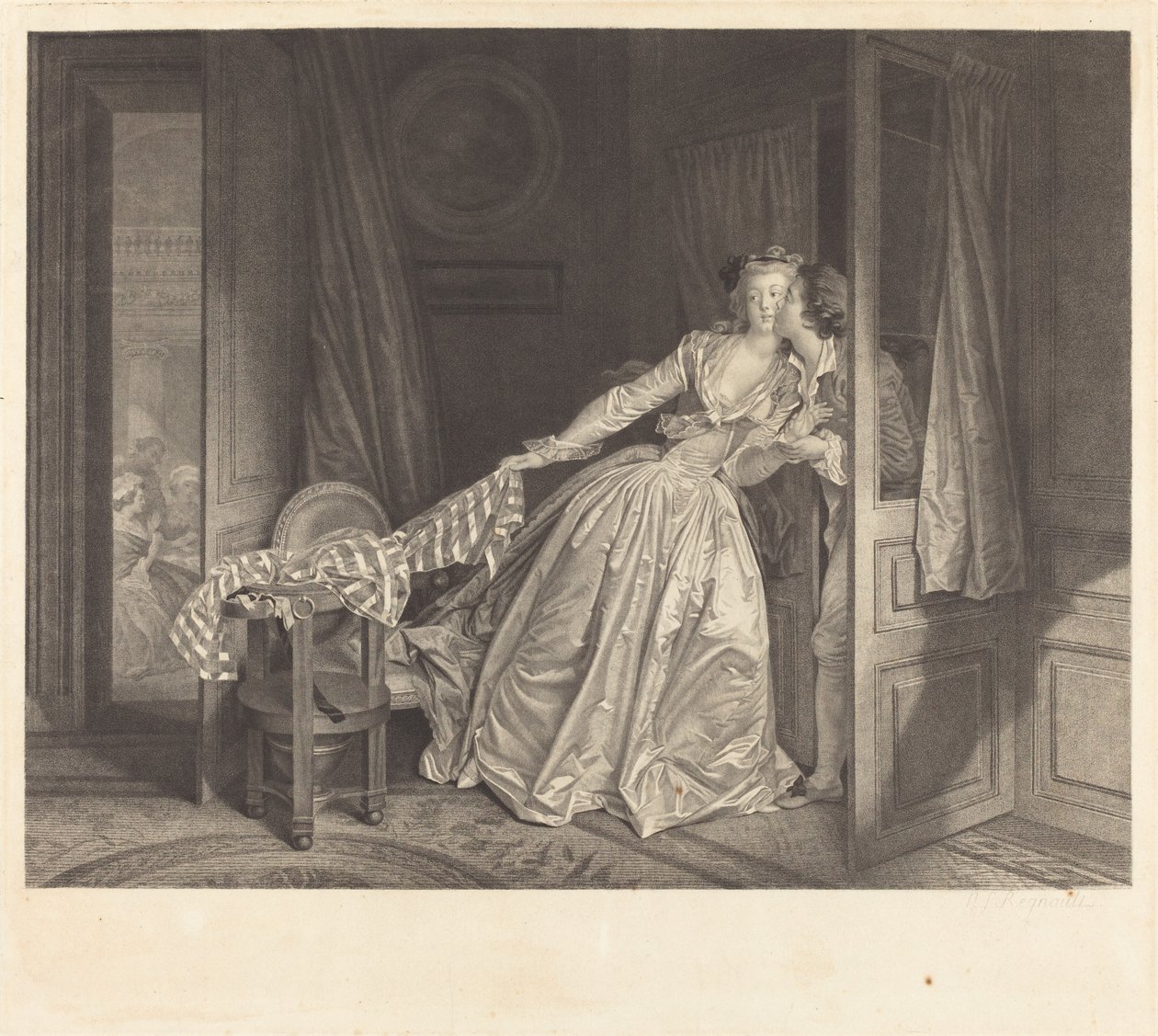Den stulna kyssen. av Nicolas Francois Regnault