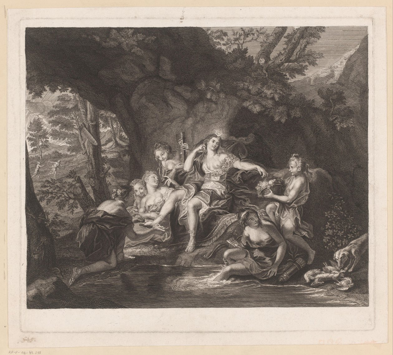 Dianas bad av Nicolas Gabriel Dupuis (attributed to)