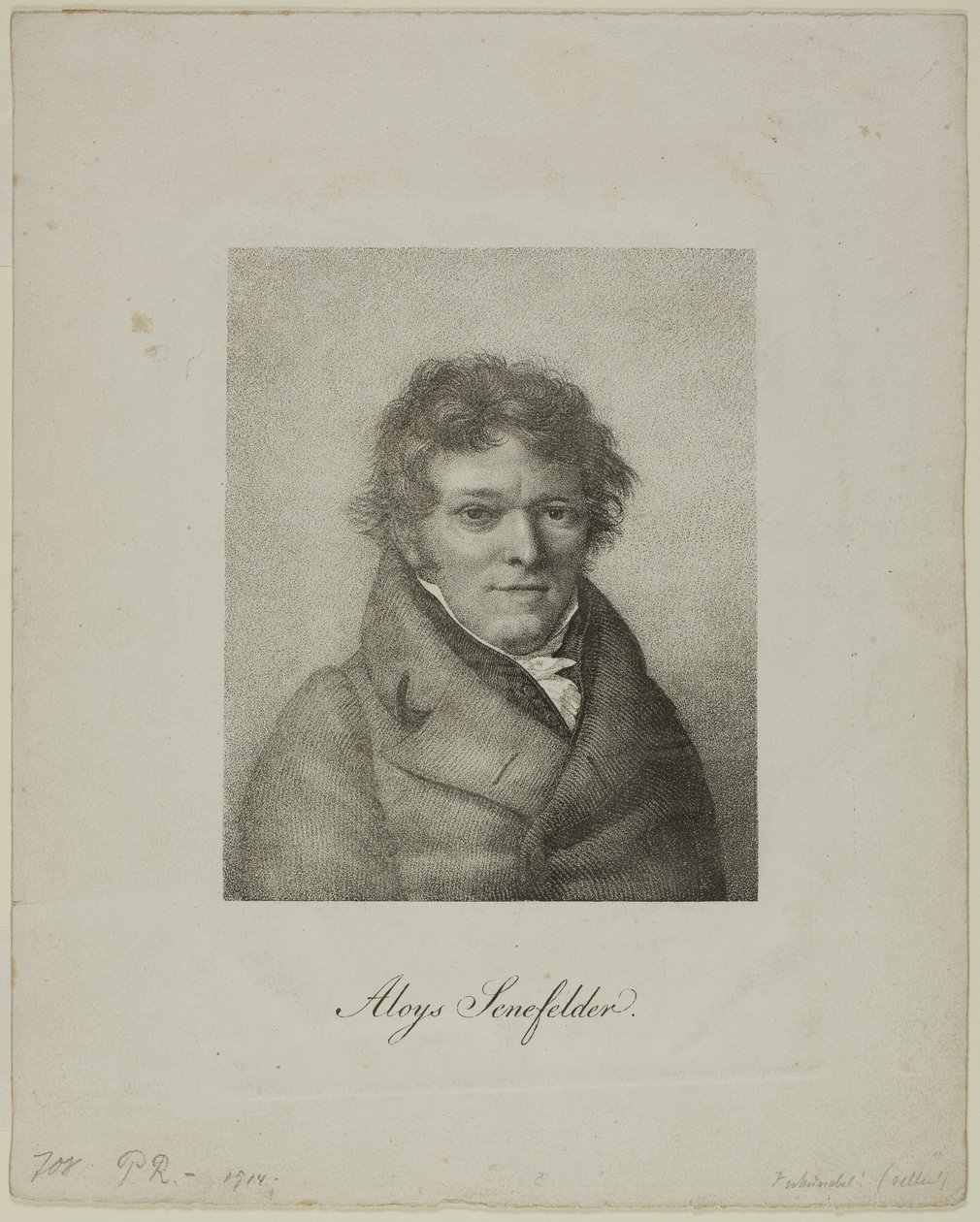 Porträtt av Alois Senefelder av Nicolas Henri Jacob