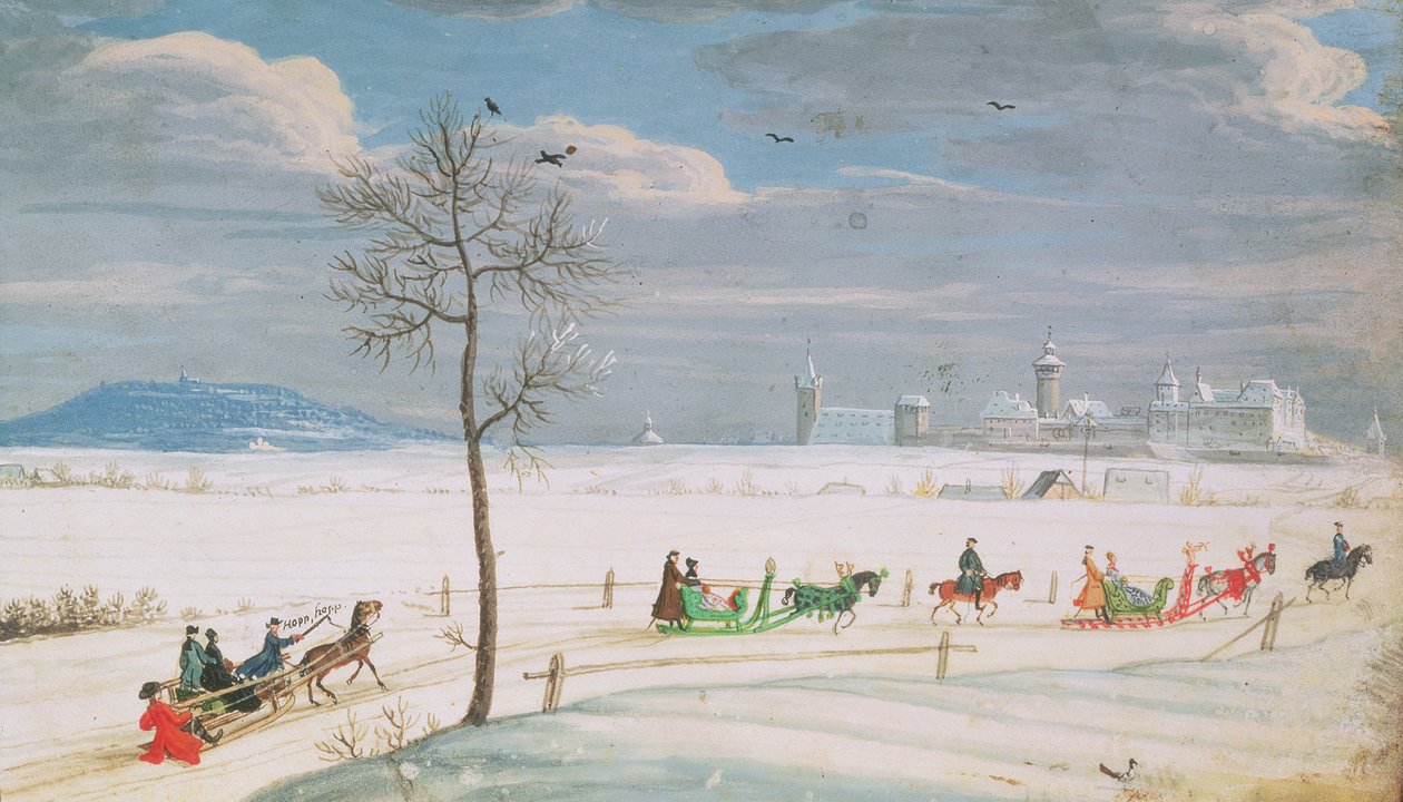 Tyskt snölandskap med slädar av Nicolas Hoffmann