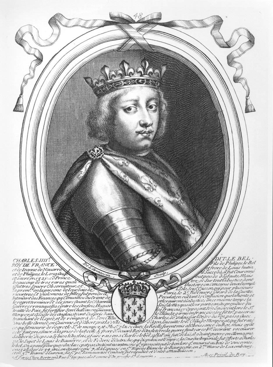 Karl IV (1294-1328) mässan, kung av Frankrike och Navarra, från 