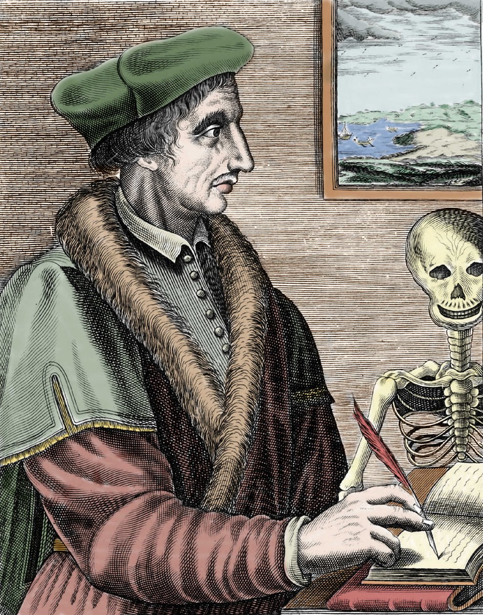 Jean Fernel (1497-1558), fransk astronom, matematiker och läkare. av Nicolas II de Larmessin