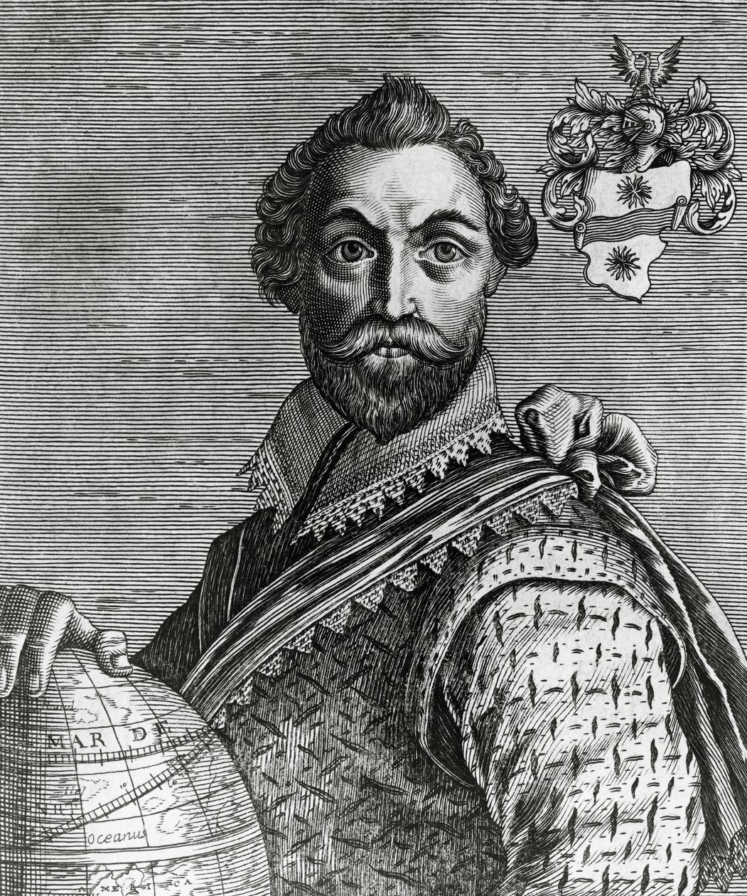 Porträtt av Francis Drake (1540-1596) av Nicolas II de Larmessin