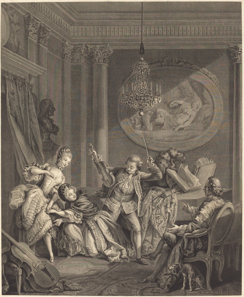 Vägen till förmögenhet av Nicolas Joseph Voyez after Pierre Antoine Baudouin
