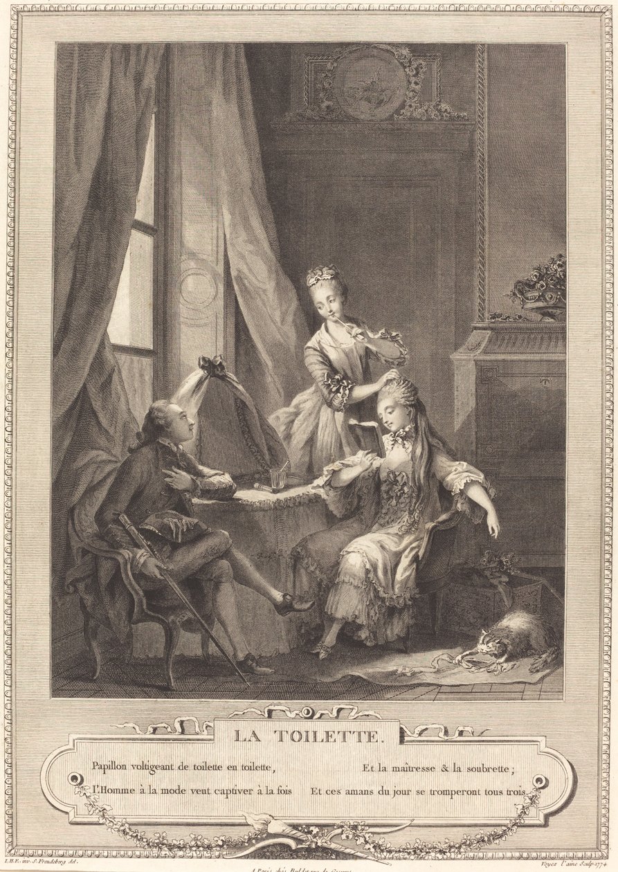 Toaletten av Nicolas Joseph Voyez after Sigmund Freudenberger